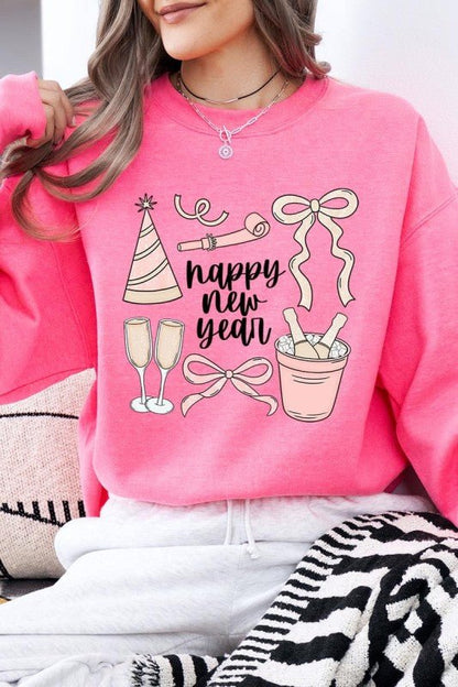 Happy New Year Graphic Sweatshirt - Bitsy Gypsy Boutique