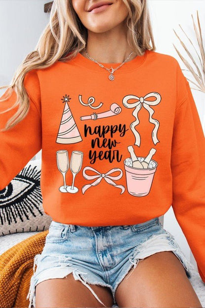 Happy New Year Graphic Sweatshirt - Bitsy Gypsy Boutique