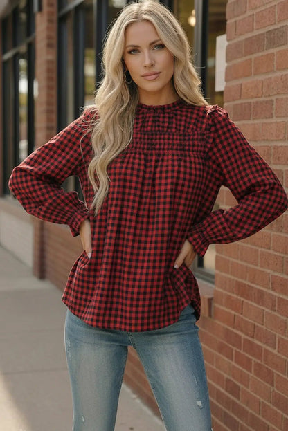 Wildwood Check Red Smock by Haptics