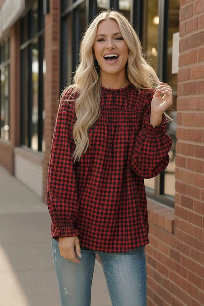Wildwood Check Red Smock by Haptics