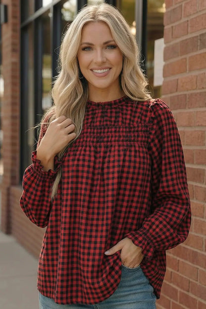 Wildwood Check Red Smock by Haptics