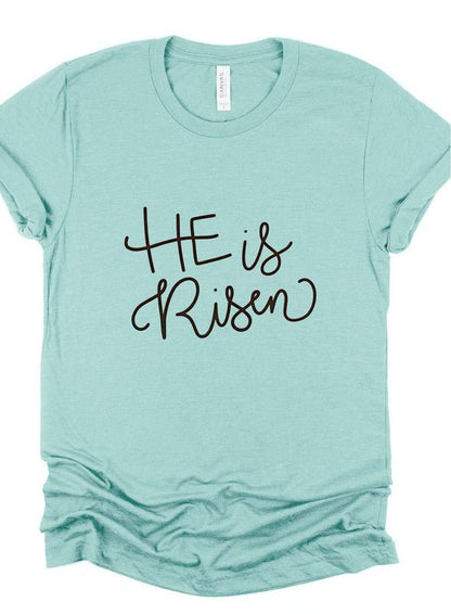 He is Risen Crewneck Tee - Bitsy Gypsy Boutique