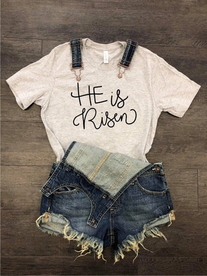 He is Risen Crewneck Tee - Bitsy Gypsy Boutique