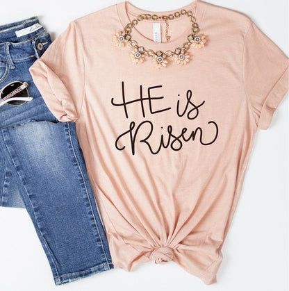 He is Risen Crewneck Tee - Bitsy Gypsy Boutique