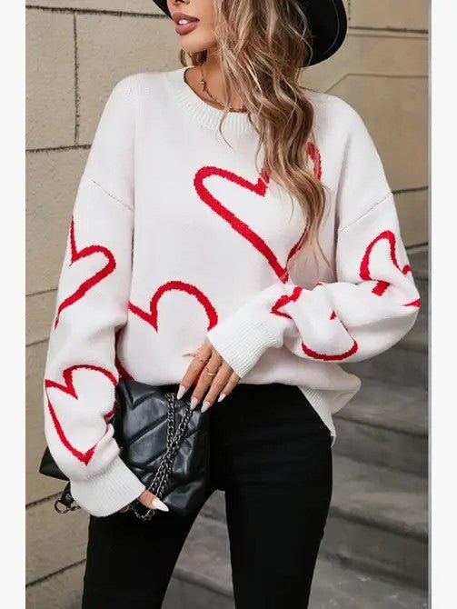 Heart sweater - Bitsy Gypsy Boutique