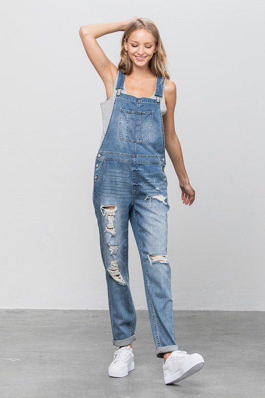 HEAVY BODY PREMIUM DESTROY OVERALLS - Bitsy Gypsy Boutique