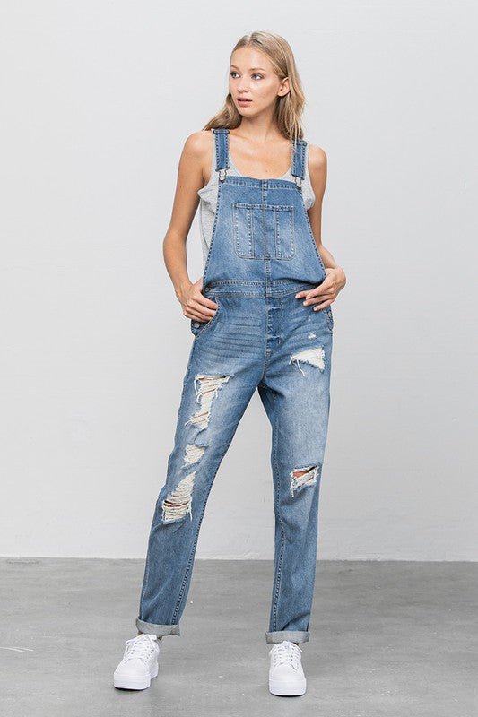 HEAVY BODY PREMIUM DESTROY OVERALLS - Bitsy Gypsy Boutique