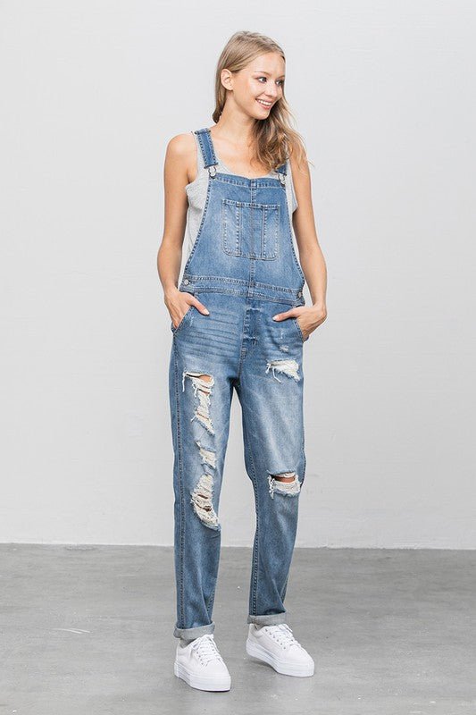 HEAVY BODY PREMIUM DESTROY OVERALLS - Bitsy Gypsy Boutique