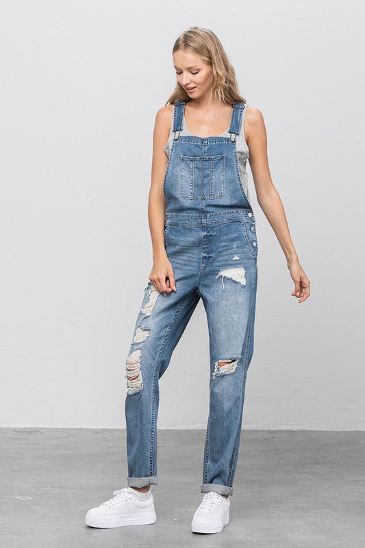 HEAVY BODY PREMIUM DESTROY OVERALLS - Bitsy Gypsy Boutique