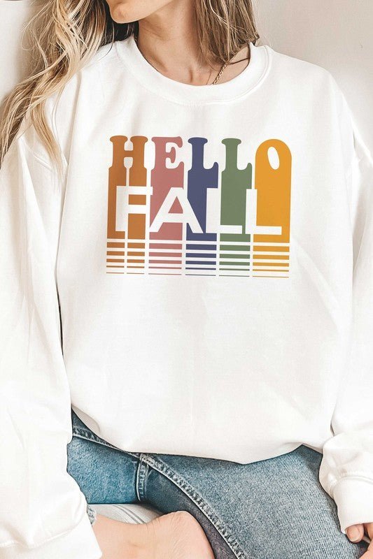 HELLO FALL GRAPHIC SWEATSHIRT - Bitsy Gypsy Boutique