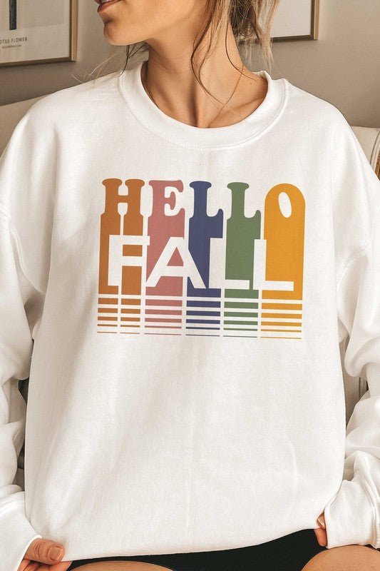 HELLO FALL GRAPHIC SWEATSHIRT - Bitsy Gypsy Boutique