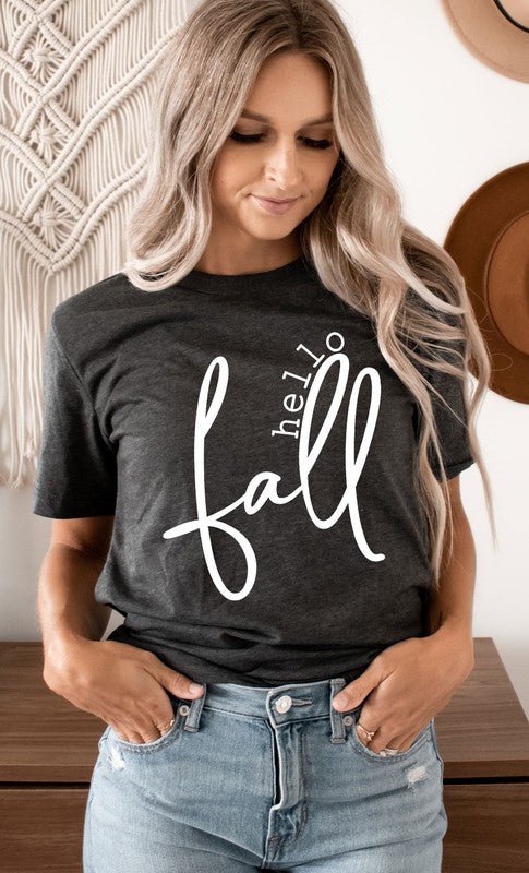 Hello Fall Graphic Tee - Bitsy Gypsy Boutique