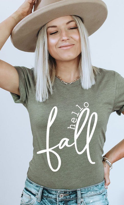 Hello Fall Graphic Tee - Bitsy Gypsy Boutique