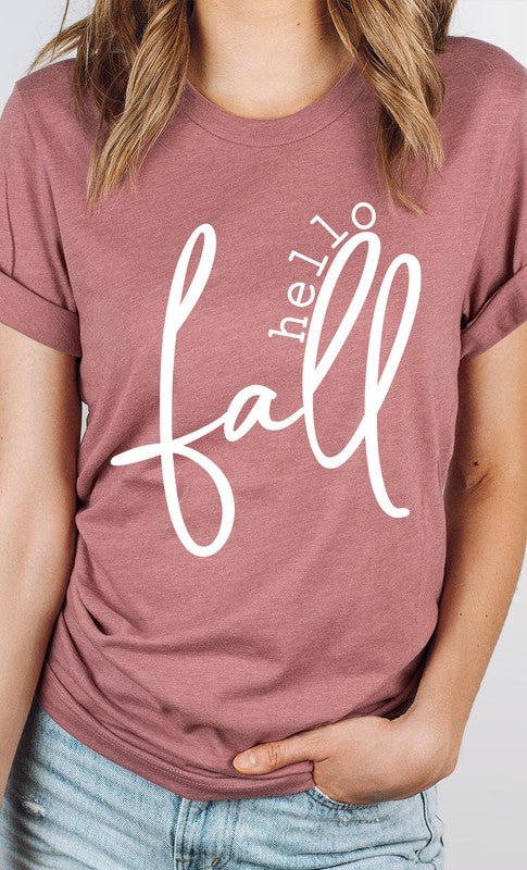 Hello Fall Graphic Tee - Bitsy Gypsy Boutique