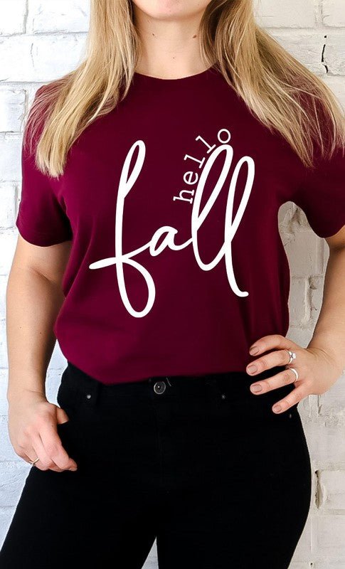 Hello Fall Graphic Tee - Bitsy Gypsy Boutique