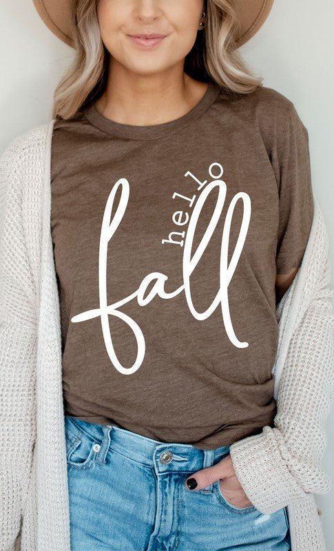 Hello Fall Graphic Tee - Bitsy Gypsy Boutique