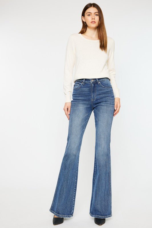 High Rise Flare Jeans - Bitsy Gypsy Boutique