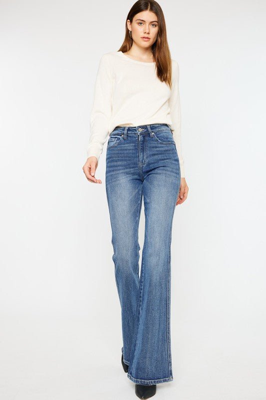 High Rise Flare Jeans - Bitsy Gypsy Boutique