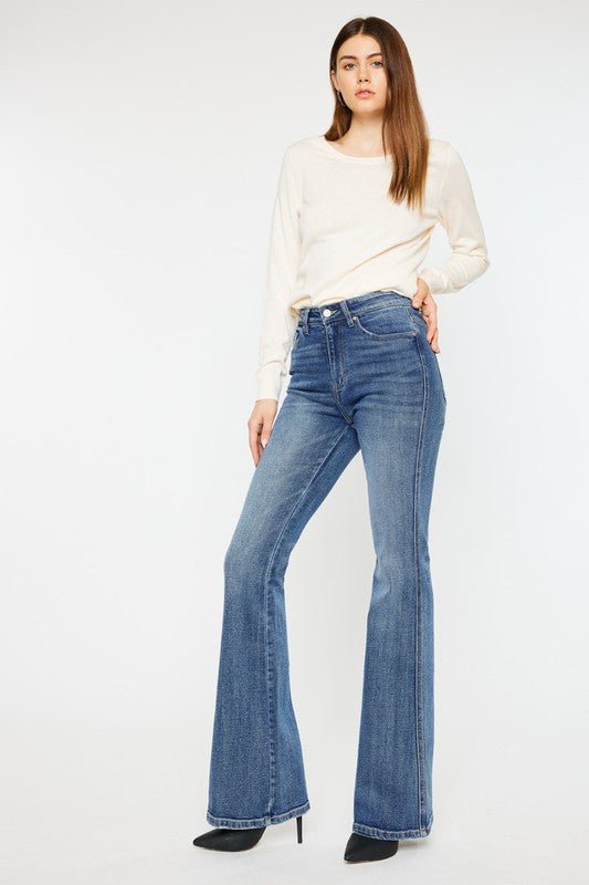 High Rise Flare Jeans - Bitsy Gypsy Boutique