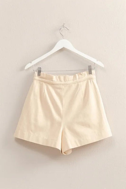 HYFVE High - Waisted Washed Twill Paperbag Shorts - Bitsy Gypsy Boutique