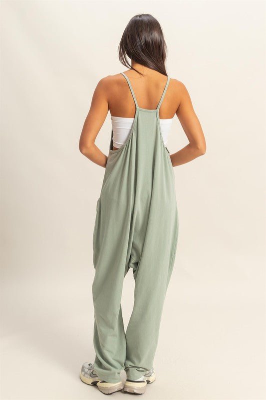 HYFVE Relaxed Fit Mineral Washed Overalls with Pockets - Bitsy Gypsy Boutique