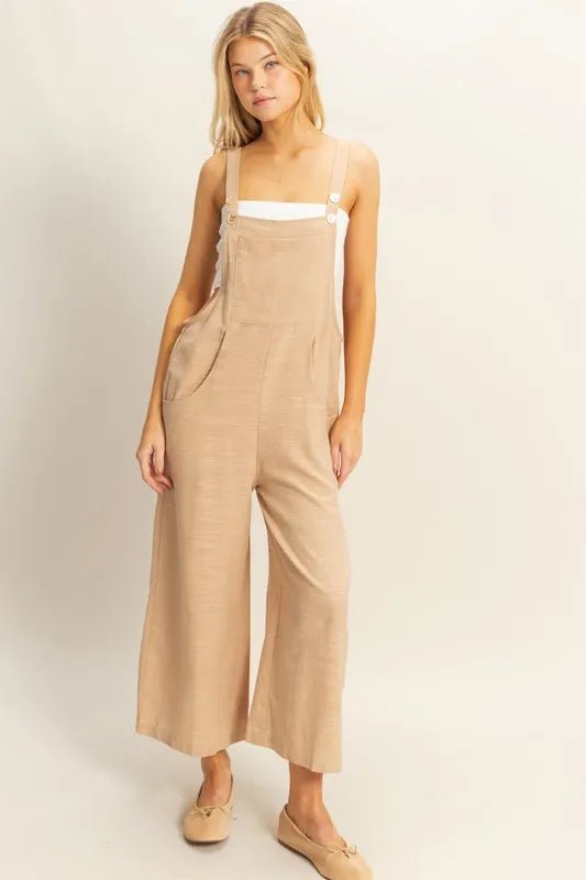 HYFVE Textured Wide Leg Overall - Bitsy Gypsy Boutique