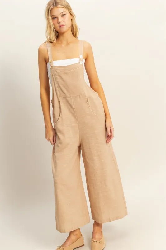 HYFVE Textured Wide Leg Overall - Bitsy Gypsy Boutique