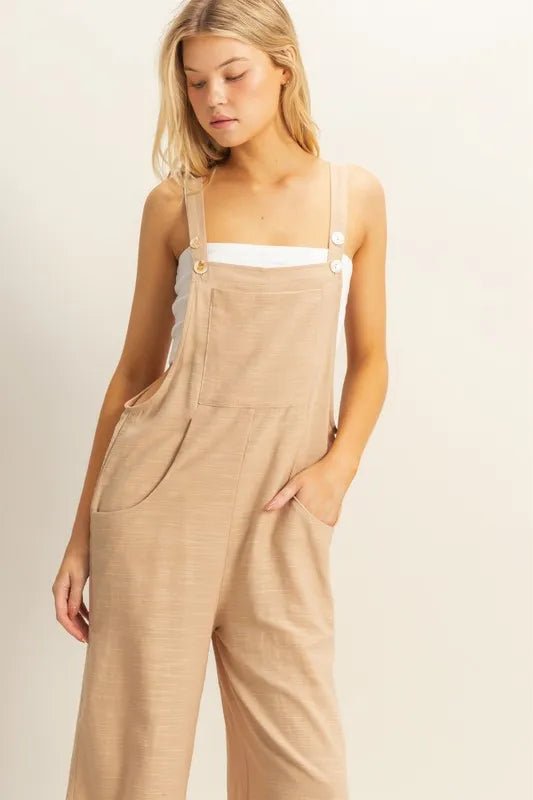 HYFVE Textured Wide Leg Overall - Bitsy Gypsy Boutique
