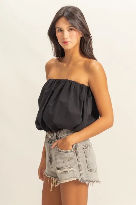 HYFVE Trendy Strapless Bubble Top - Bitsy Gypsy Boutique