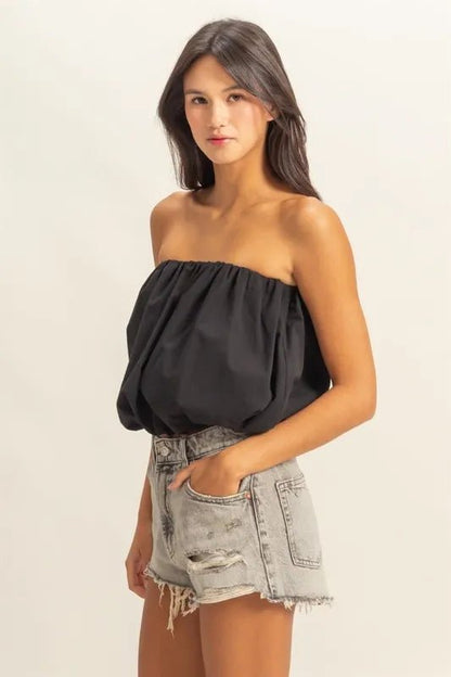 HYFVE Trendy Strapless Bubble Top - Bitsy Gypsy Boutique