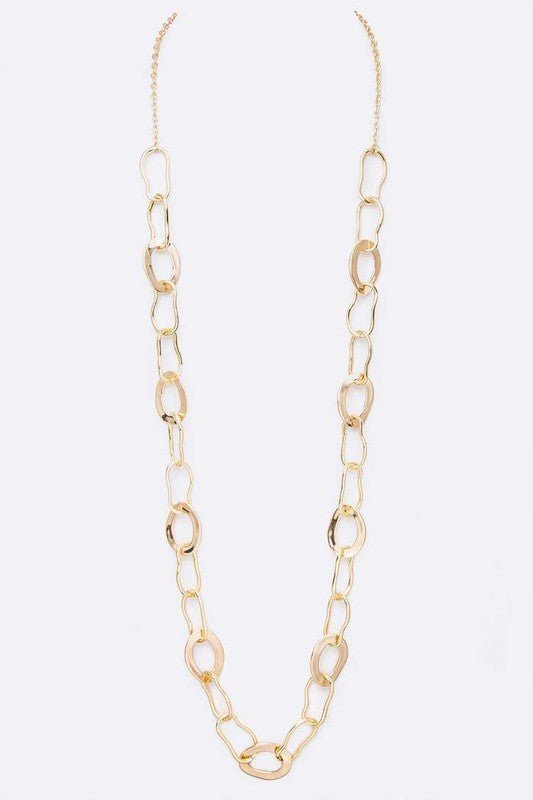 Iconic Chain Link Long Necklace - Bitsy Gypsy Boutique