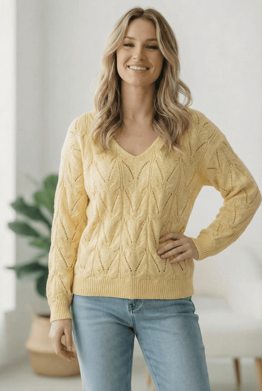 I'll Meet You at the Tennis Match Patterned Sweater - Bitsy Gypsy Boutique