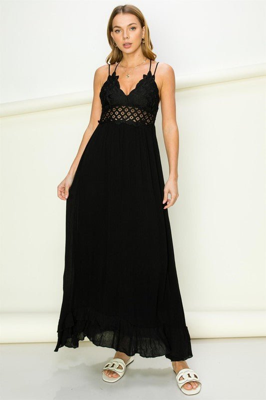 In Love Bustier Lace Maxi Dress - Bitsy Gypsy Boutique