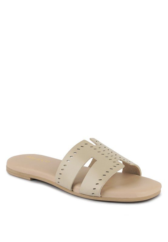 IVANKA Cut Out Slip On Sandals - Bitsy Gypsy Boutique