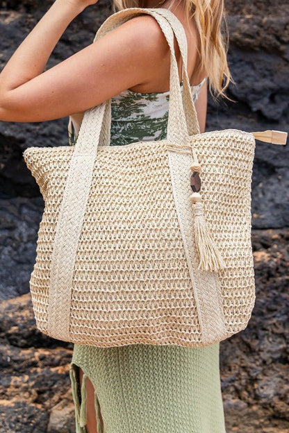 Izola Carry All Tassel Tote - Bitsy Gypsy Boutique