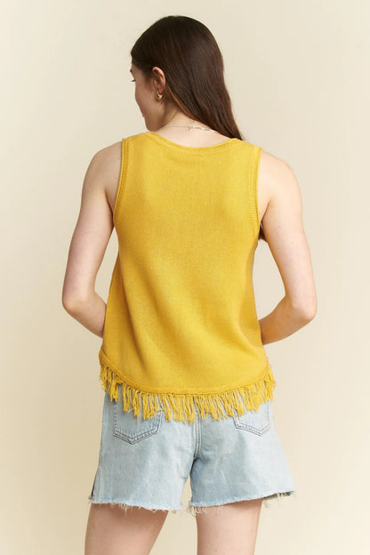 Jade By Jane Smiley Fringe Tank Top - Bitsy Gypsy Boutique