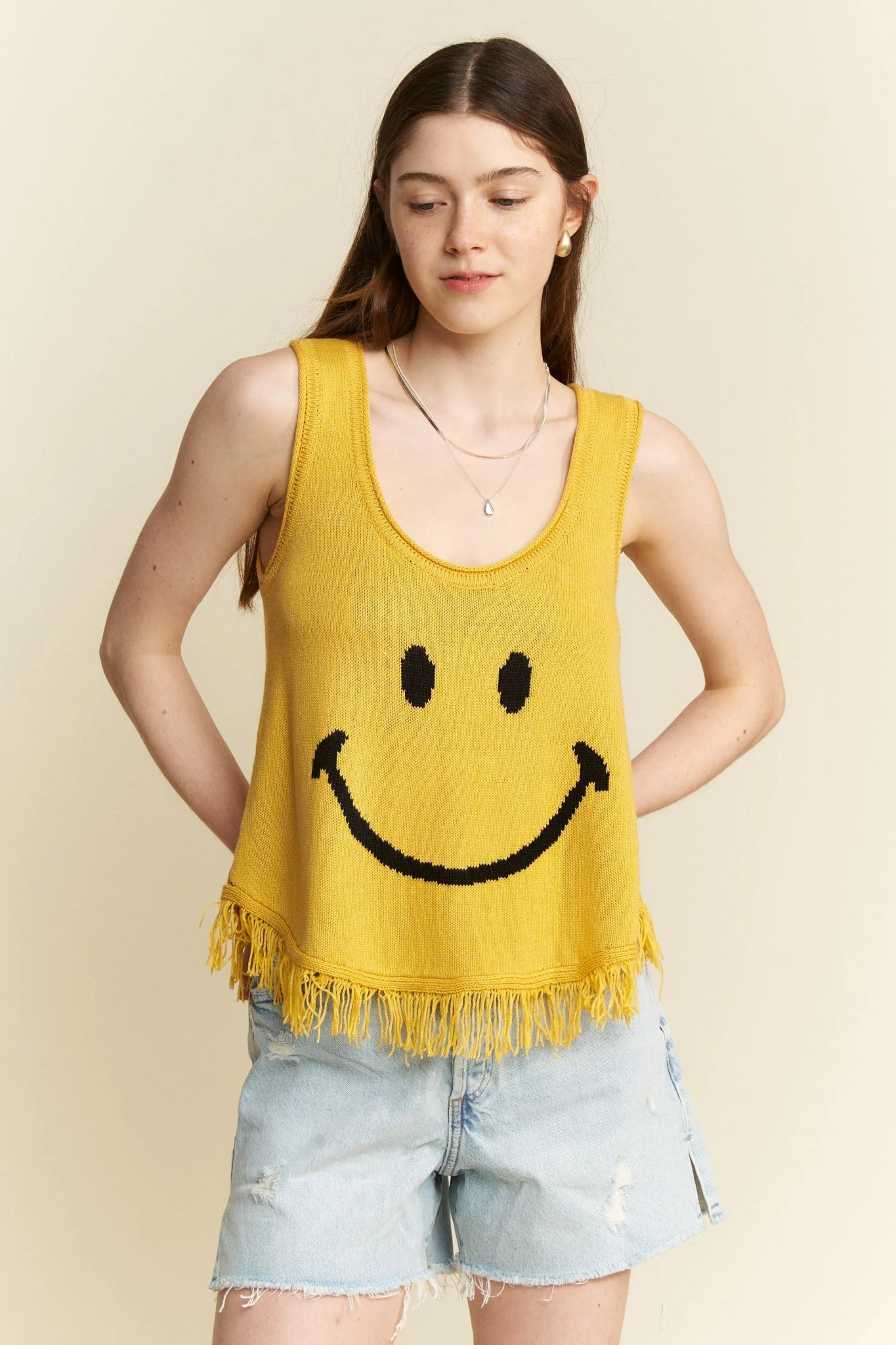 Jade By Jane Smiley Fringe Tank Top - Bitsy Gypsy Boutique