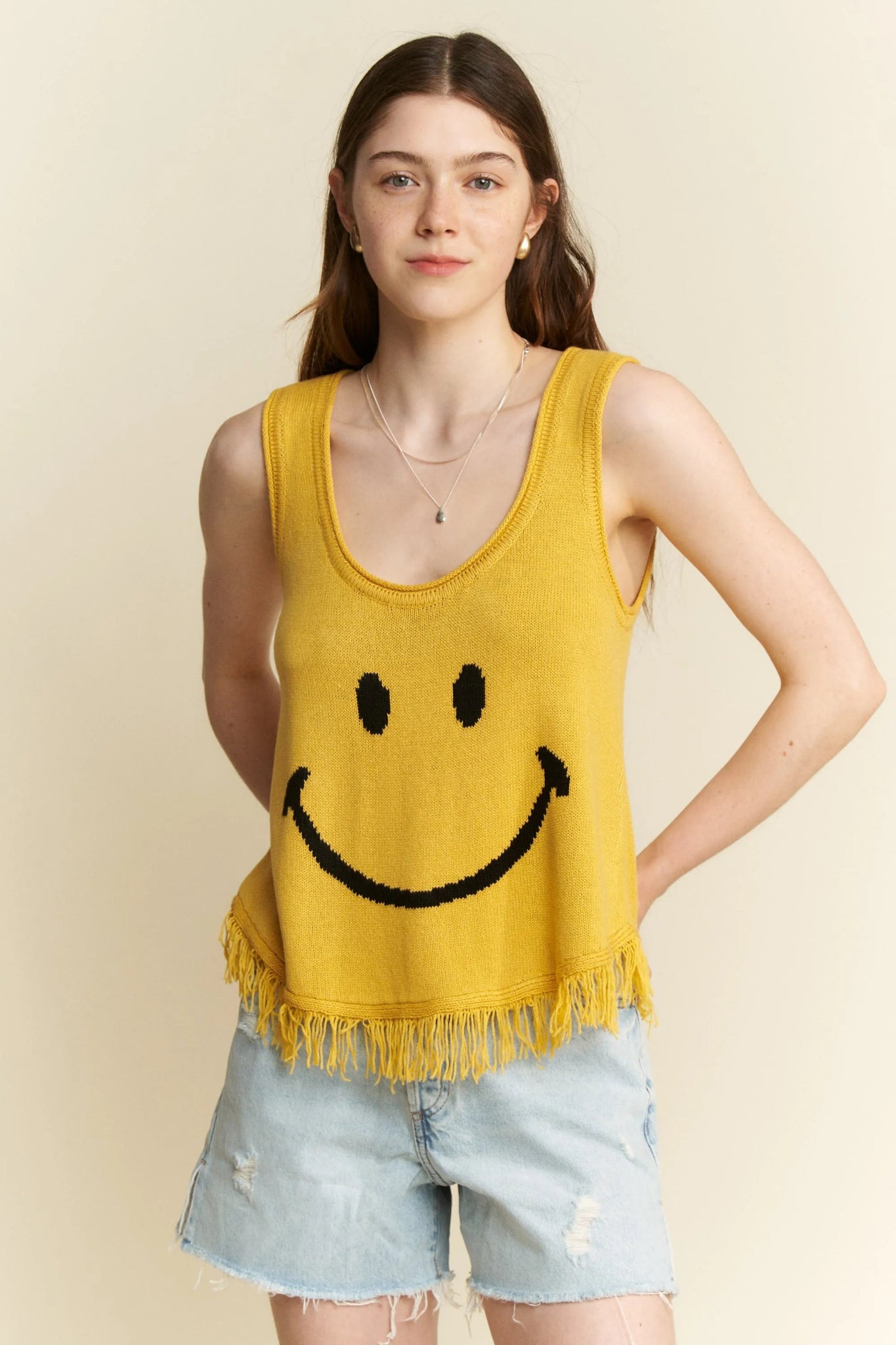 Jade By Jane Smiley Fringe Tank Top - Bitsy Gypsy Boutique