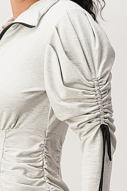 JERSEY ZIPPER MINI DRESS - Bitsy Gypsy Boutique