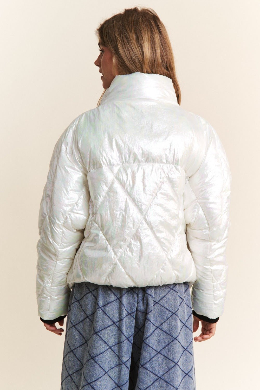 J.NNA Quilted Mock Neck Puffer Jacket - Bitsy Gypsy Boutique