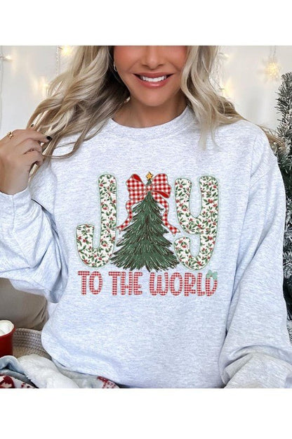 Joy to the World Graphic Sweatshirt - Bitsy Gypsy Boutique