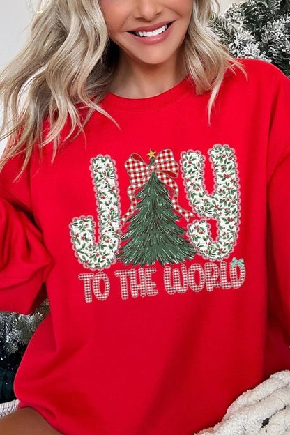 Joy to the World Graphic Sweatshirt - Bitsy Gypsy Boutique