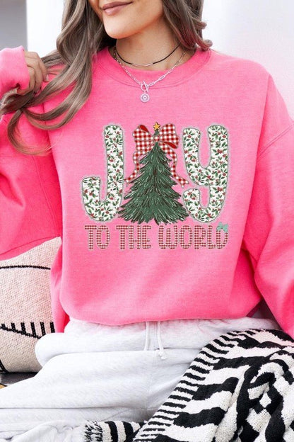 Joy to the World Graphic Sweatshirt - Bitsy Gypsy Boutique