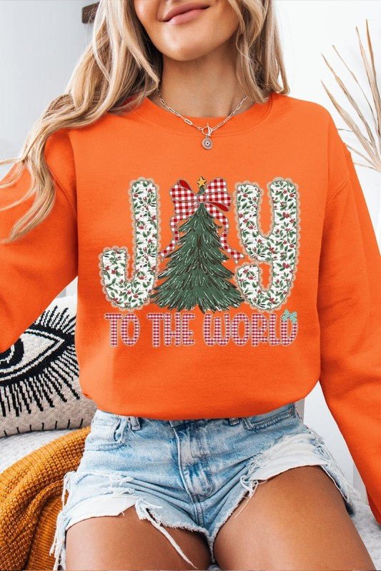 Joy to the World Graphic Sweatshirt - Bitsy Gypsy Boutique