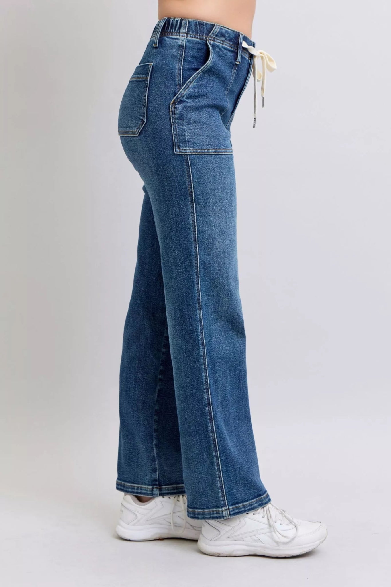 Judy Blue Drawstring Straight Jeans with Pockets - Bitsy Gypsy Boutique