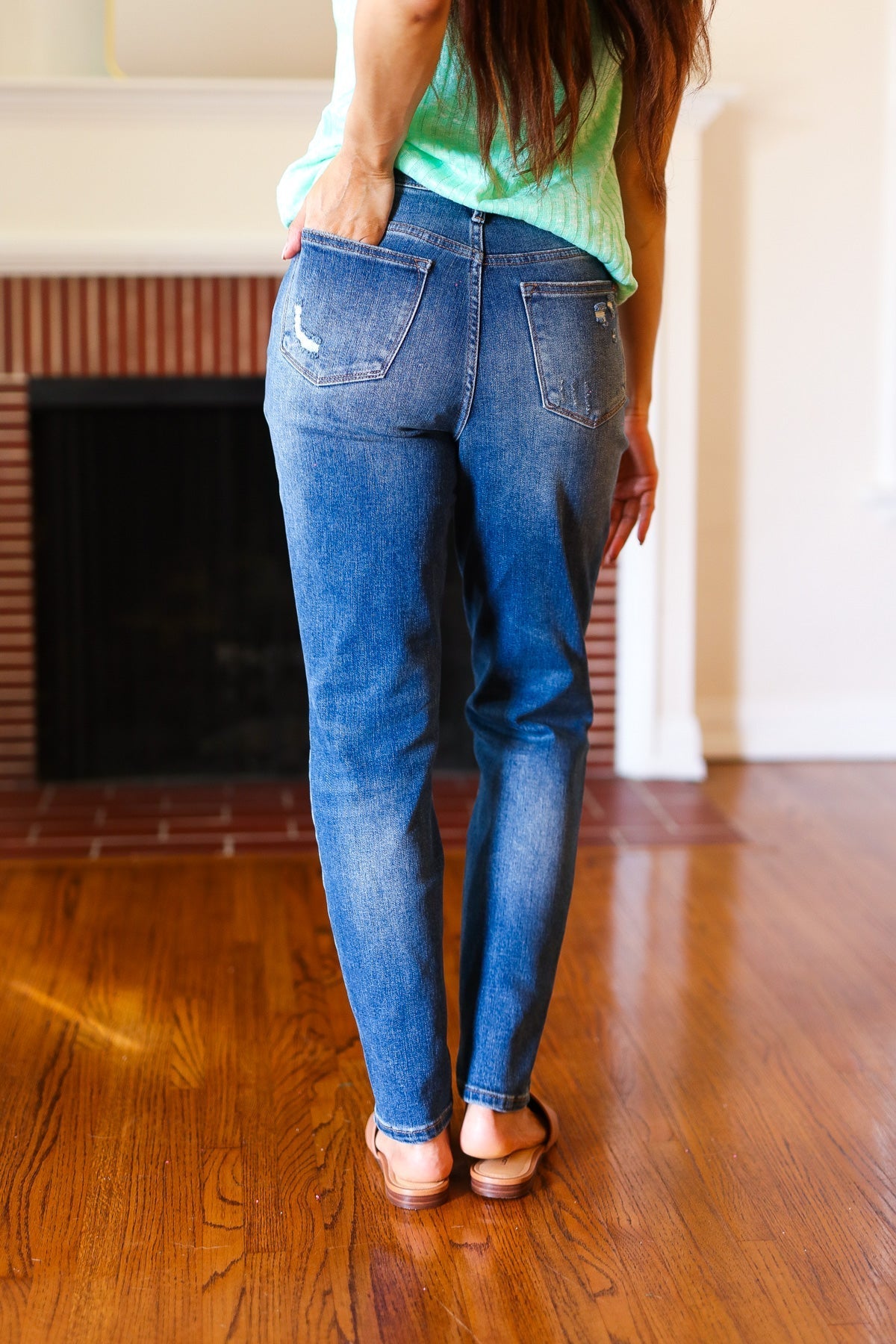 Judy Blue Everyday Dark Denim Slim Fit High Rise Jeans - Bitsy Gypsy Boutique