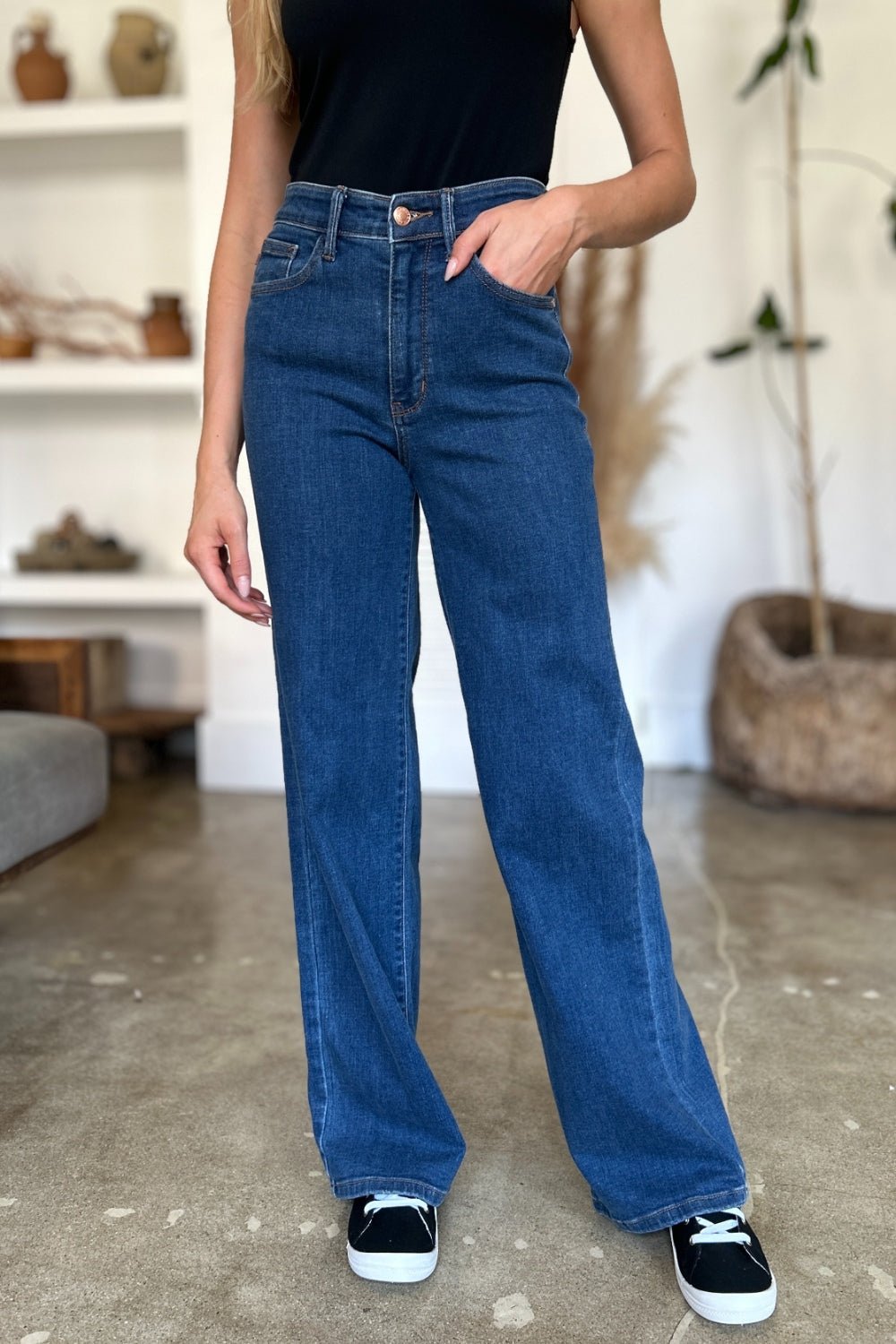 Judy Blue Full Size High Rise Straight Jeans - Bitsy Gypsy Boutique