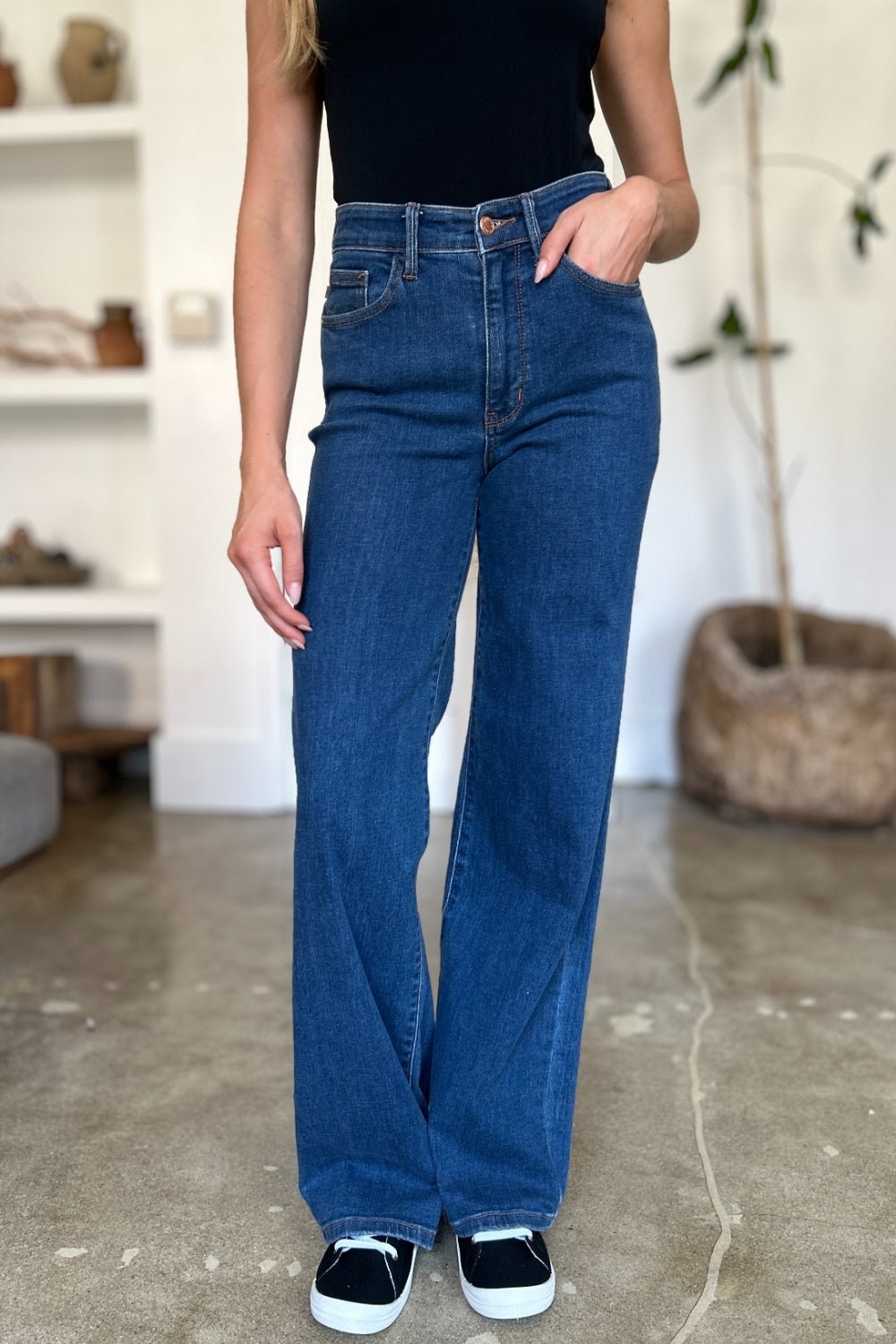 Judy Blue Full Size High Rise Straight Jeans - Bitsy Gypsy Boutique