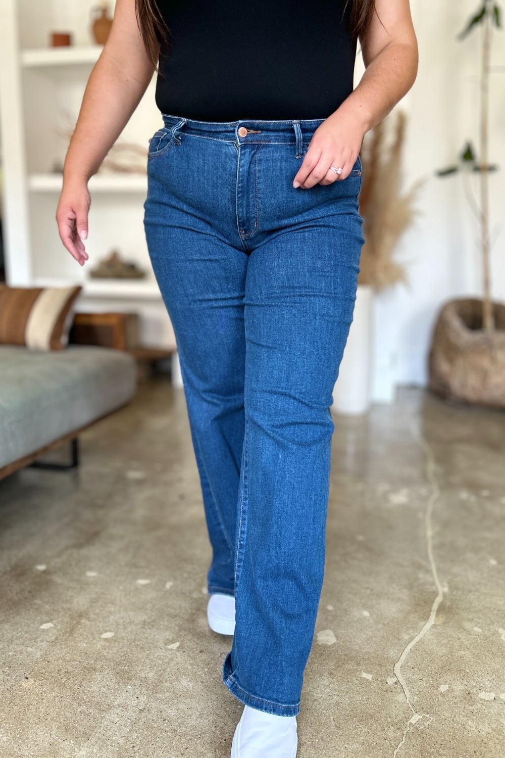 Judy Blue Full Size High Rise Straight Jeans - Bitsy Gypsy Boutique