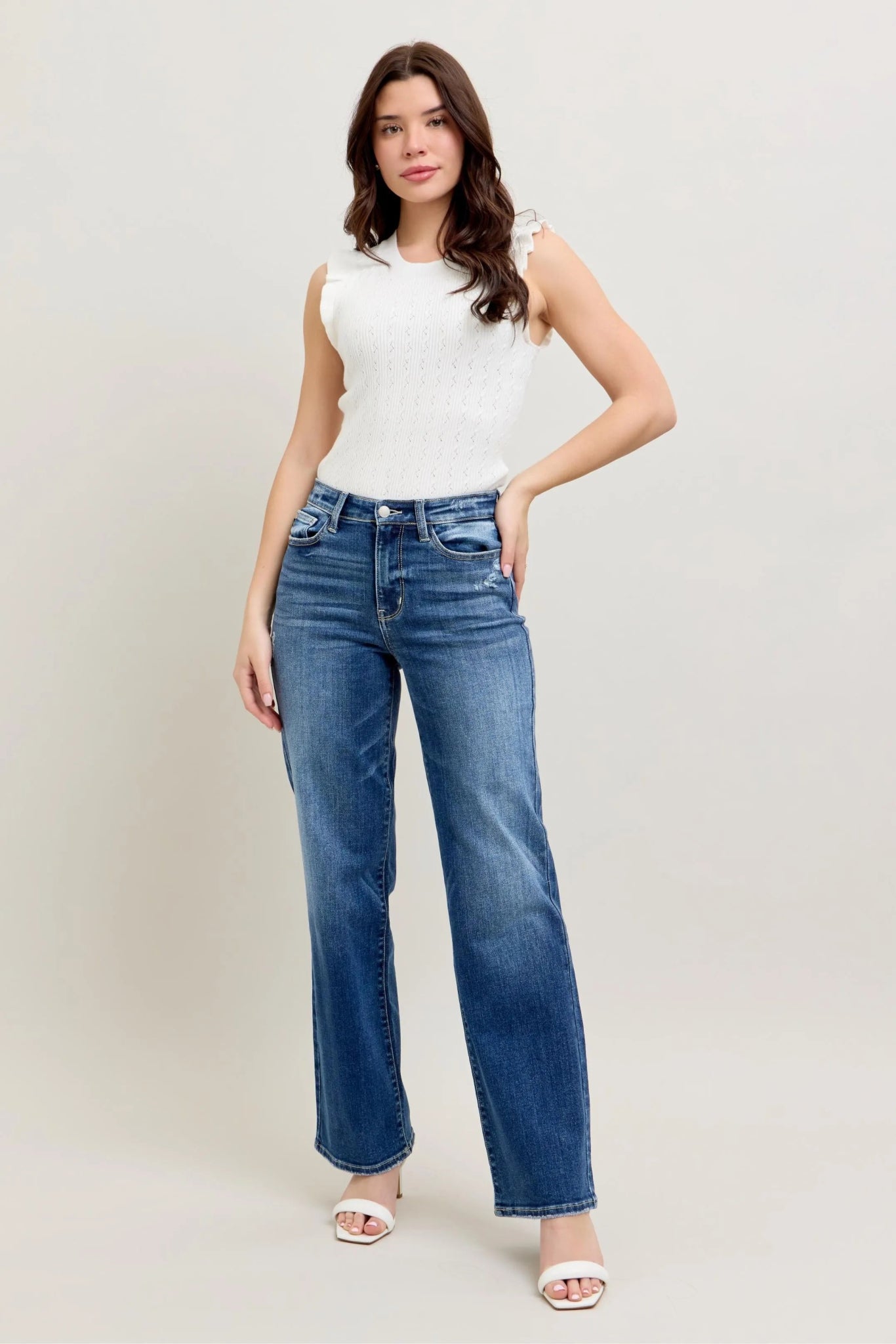 Judy Blue Full Size High Waist 90's Straight Leg Jeans - Bitsy Gypsy Boutique